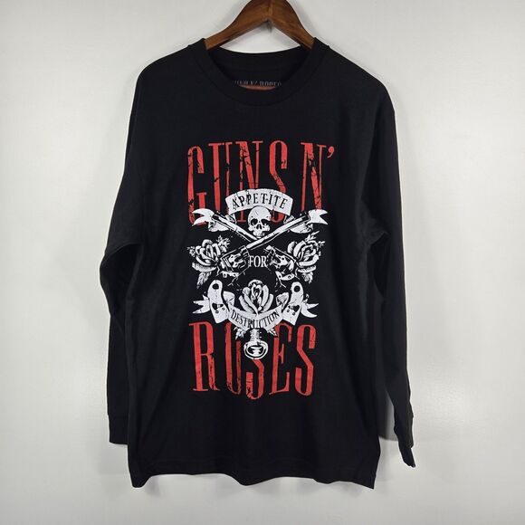 Guns N Roses Unisex Size Large Appetite For Destruction Long Sleeve Black Tee - Picture 1 of 4
